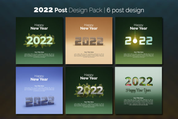 2022 Post Design with 3D Rendered Objects