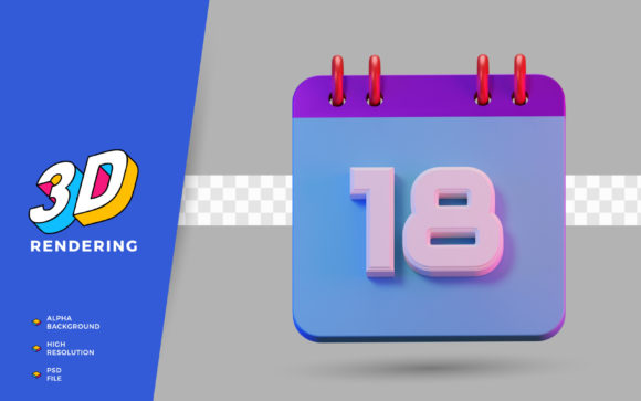 3D Render Symbol Calendar of Number 18: A Practical Guide to Visual Planning and Symbolic Design