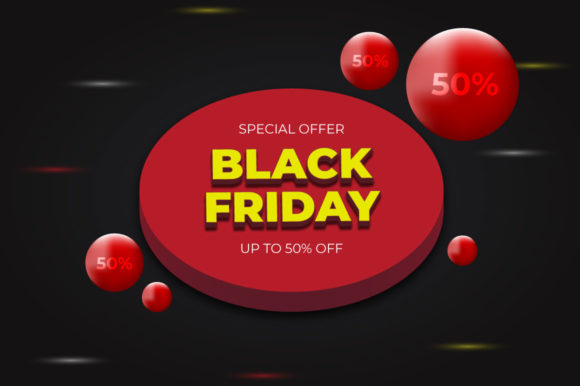 Black Friday 3D Style Banner Design