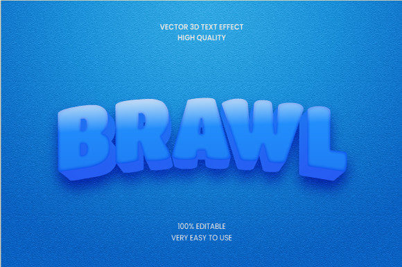Brawl 3D Text Effect Graphic Mockup Ideas