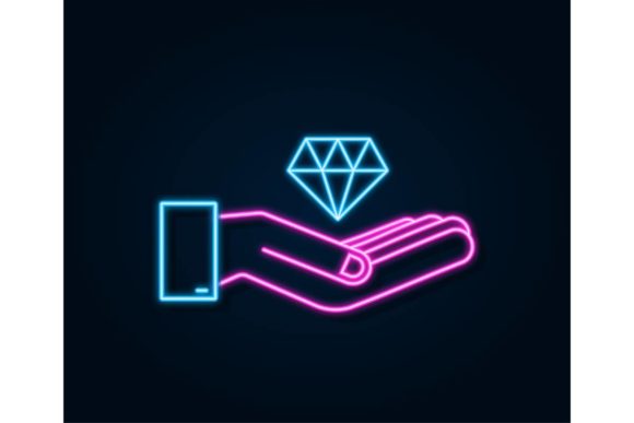 Diamond Neon with Hand Icon Design: Integrating Visual Impact into Your Workflow