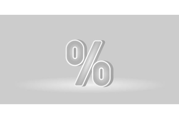 Evaluating 3D Realistic Percentage Design Vector for Visual Communication