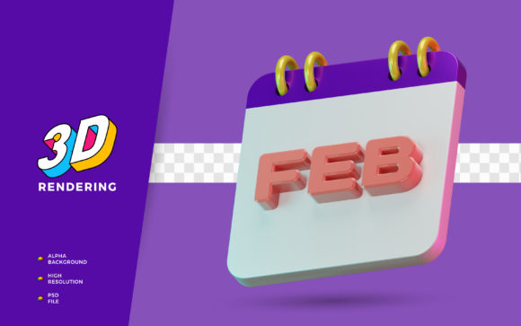 Evaluating the Practical Value of February Calendar Month 3D Rendering