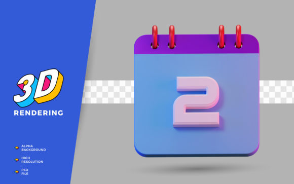 How the 3D Render Symbol Calendar of Number 2 Can Sharpen Your Planning and Focus