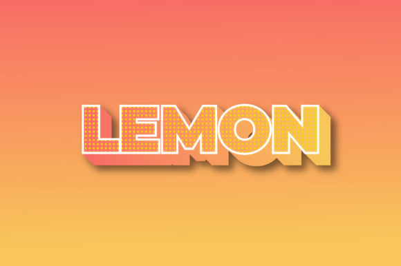 Lemon 3D Text Effect Design: A Fresh Take on Typography