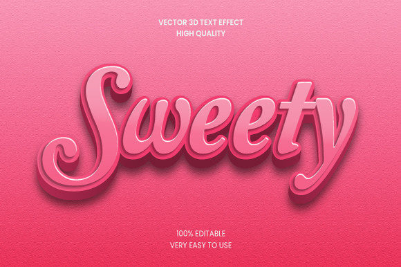Sweety 3D Text Effect Mockup Graphic: A Practical Workflow Asset for Designers and Content Creators