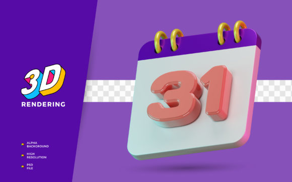 The Depth of a Date: Exploring the 3D Render Symbol Calendar Date Number 31