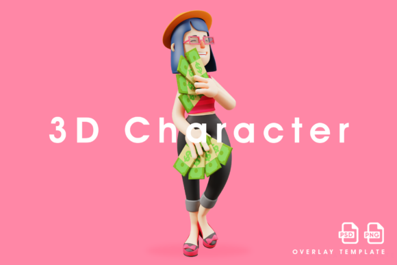 The Rise of 3D Cute Lady Design in Wealth-Themed Visuals