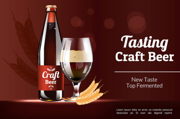 Using Tasting Craft Beer Realistic Vector as a Strategic Visual Asset